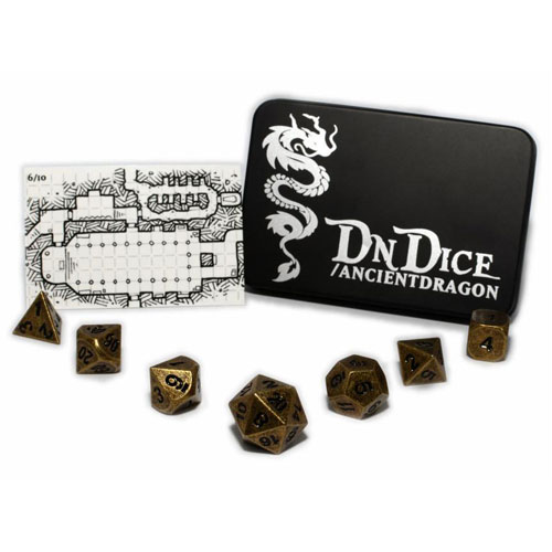 Игровые кубики Gold Ancient Dragon DNDice