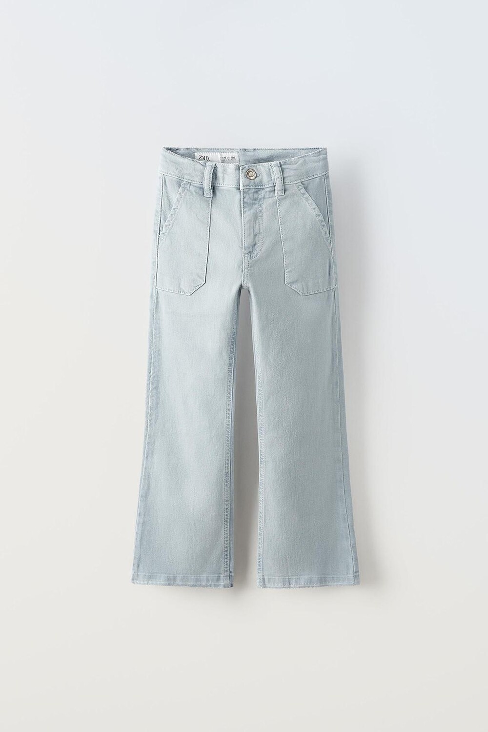 

Джинсы ZARA, пастельно-синий