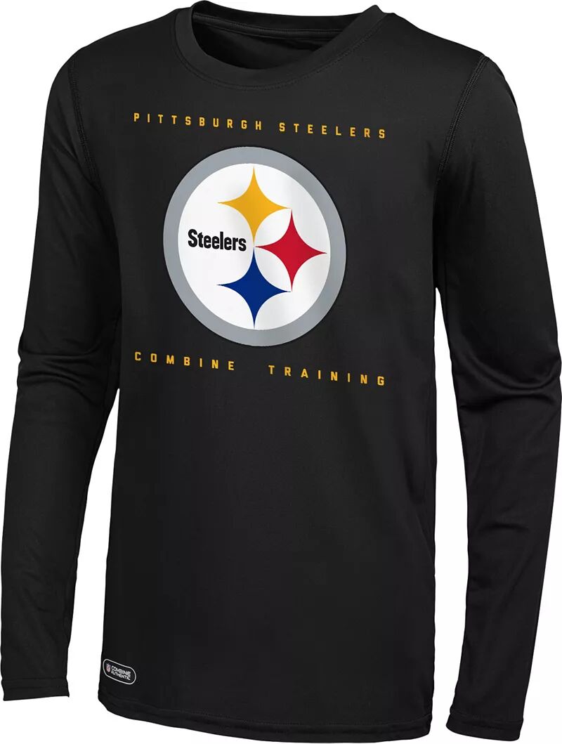 Мужская футболка Nfl Combine Joint Pittsburgh Steelers Side Drill с длинными рукавами