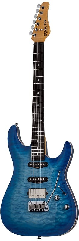 электрогитара schecter diamond series prototype california classic transparent sky burst 6 string w hard case Электрогитара Schecter California Classic Trans Sky Burst w/Case