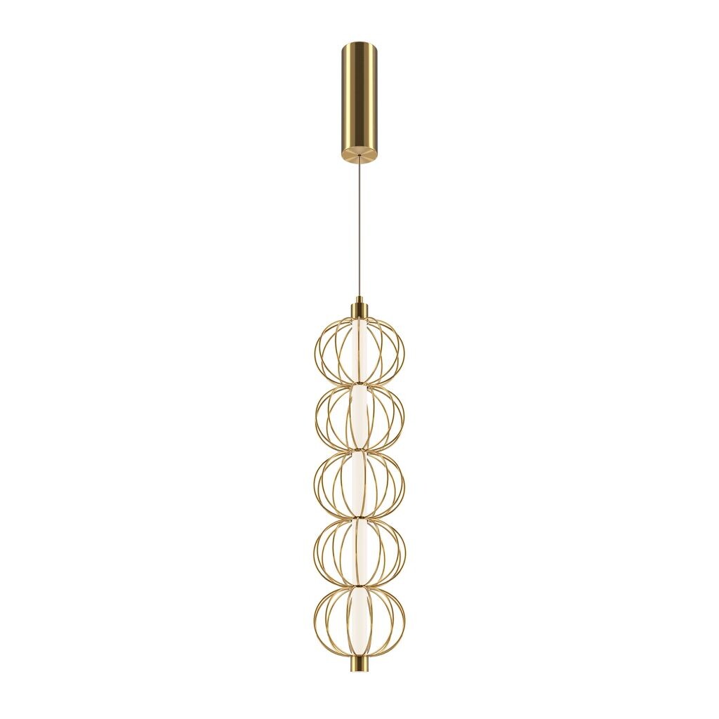 

Подвесной светильник Maytoni Golden Cage LED золото из пластика и металла 17Вт для кухни, спальни, гостиной, столовой, прихожей Maytoni GmbH