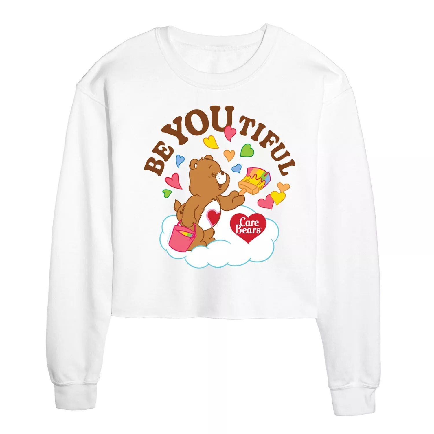 

Красивый укороченный флисовый свитшот Care Bears для юниоров Licensed Character