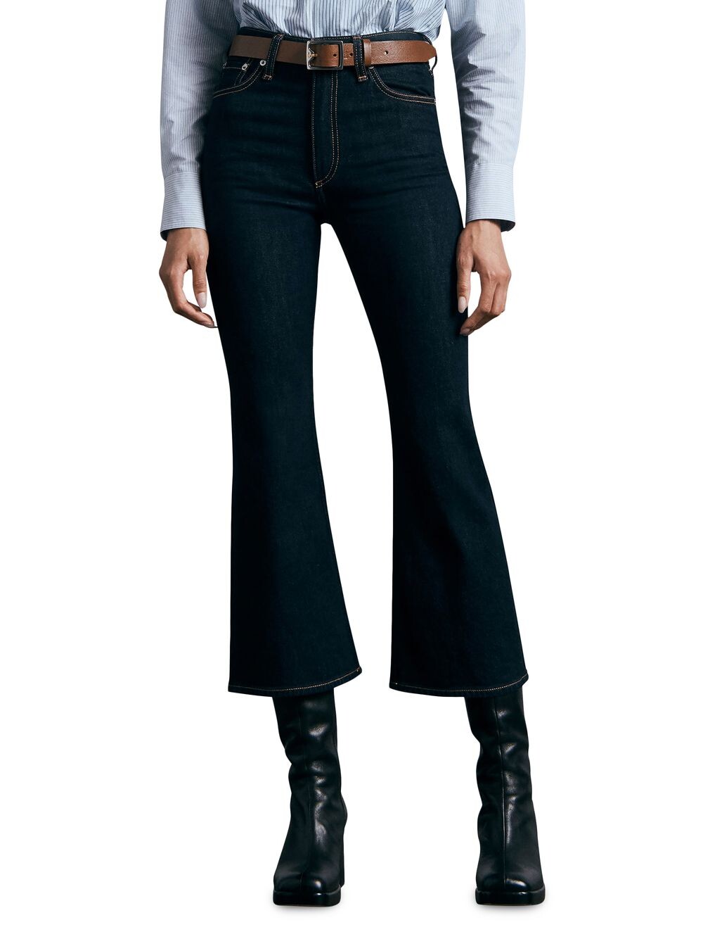 

Расклешенные джинсы до щиколотки Casey с высокой посадкой rag & bone