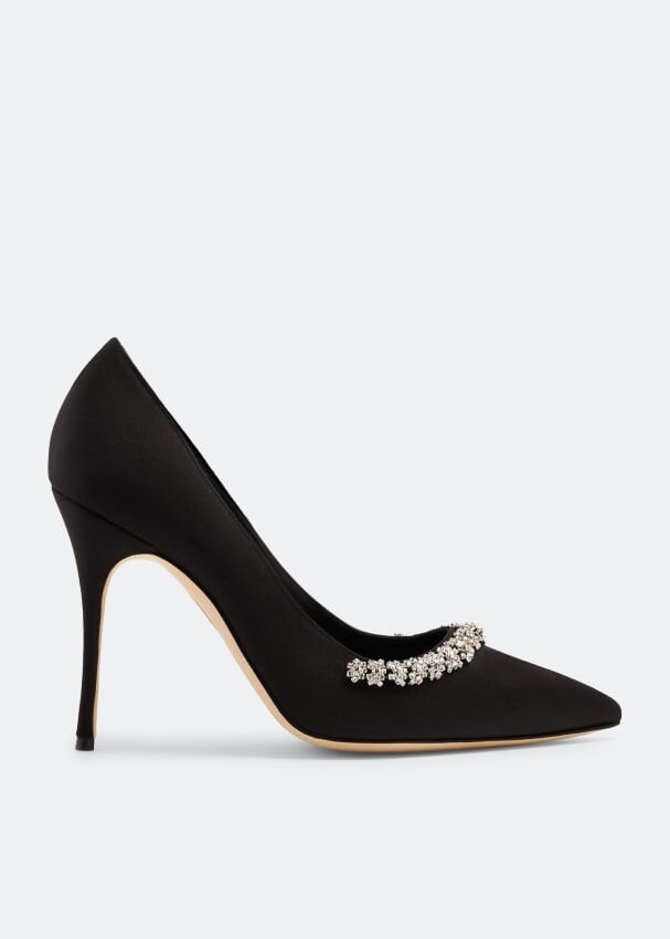 

Туфли Manolo Blahnik Olarana Satin, черный