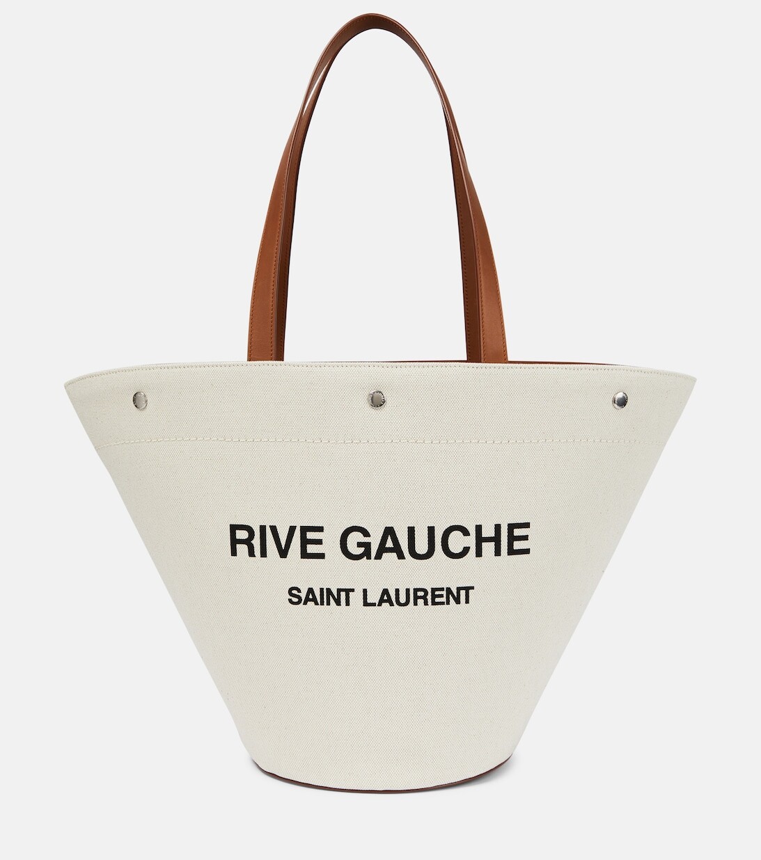 

Сумка-тоут Rive Gauche среднего размера из парусины Saint Laurent, черный
