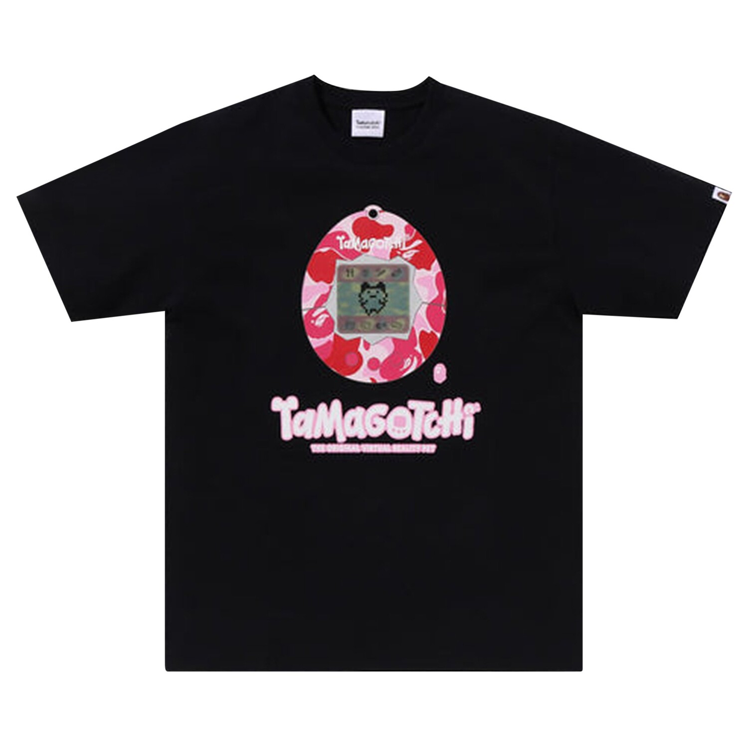 Футболка BAPE x Tamagotchi #2 Черный/Розовый