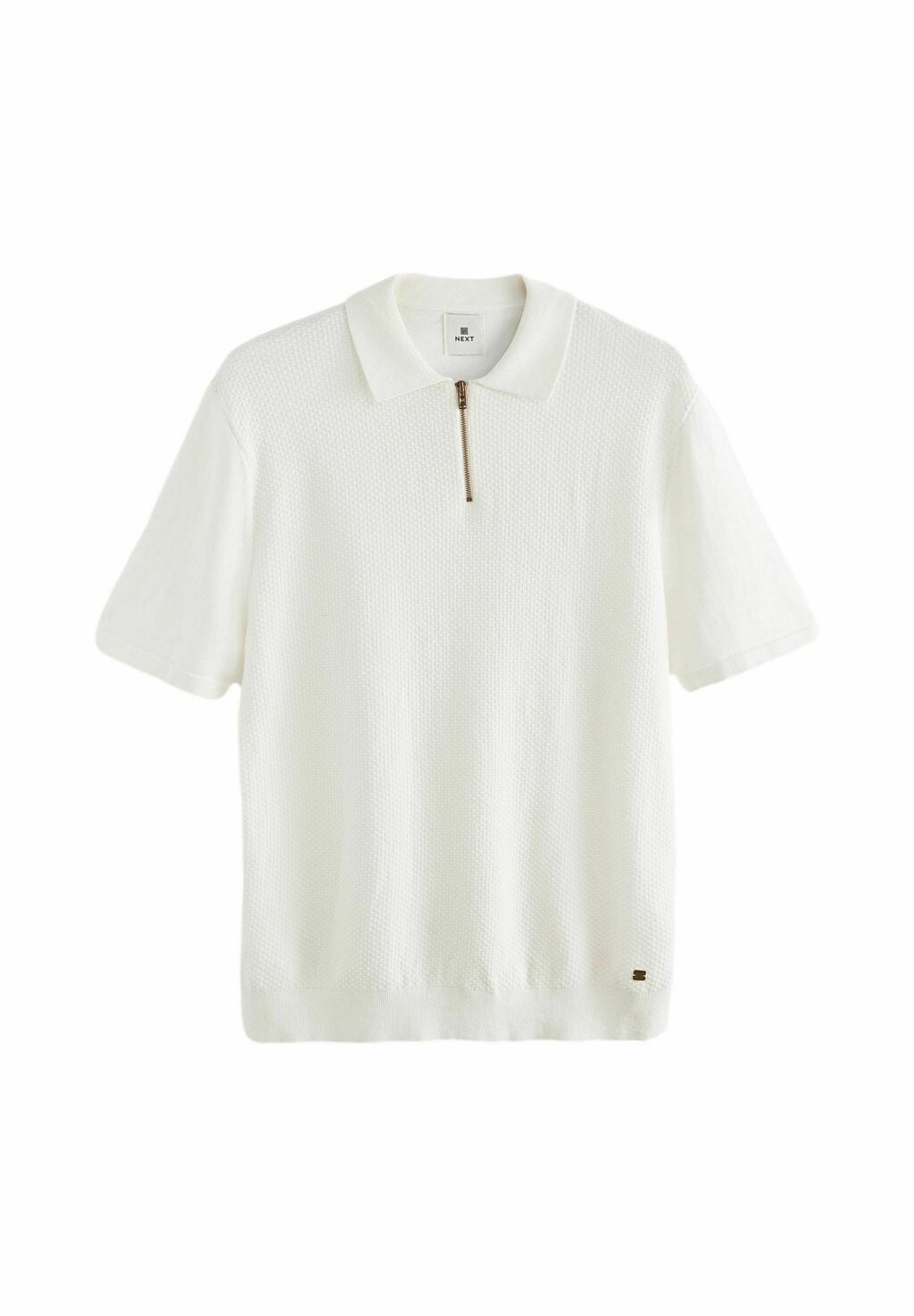 

Рубашка-поло Short Sleeve Bubble Zip -Regular Fit Next, белая