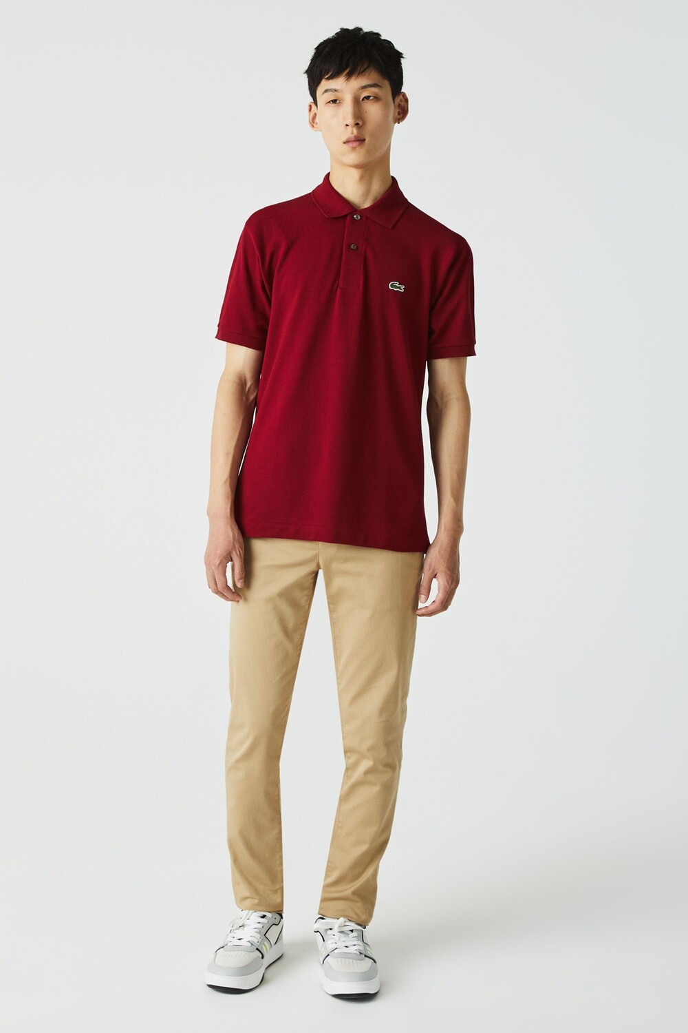 

Бордовая рубашка-поло Lacoste, красный