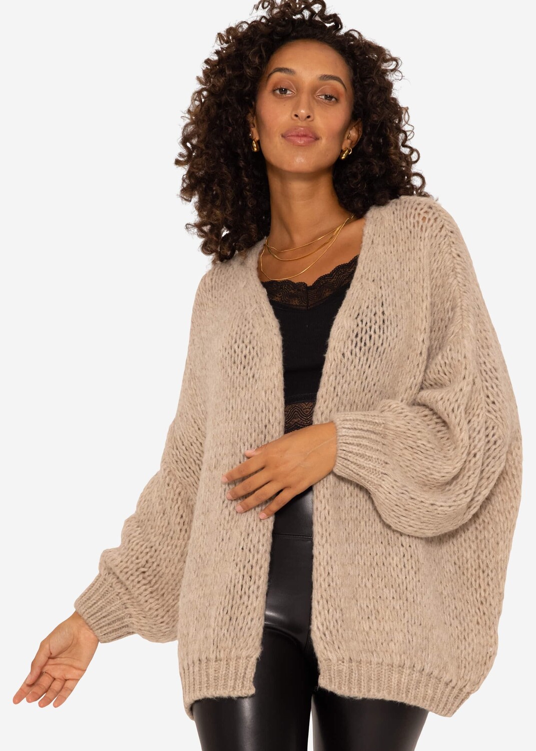 

Кардиган SASSYCLASSY Oversize Strick, бежевый