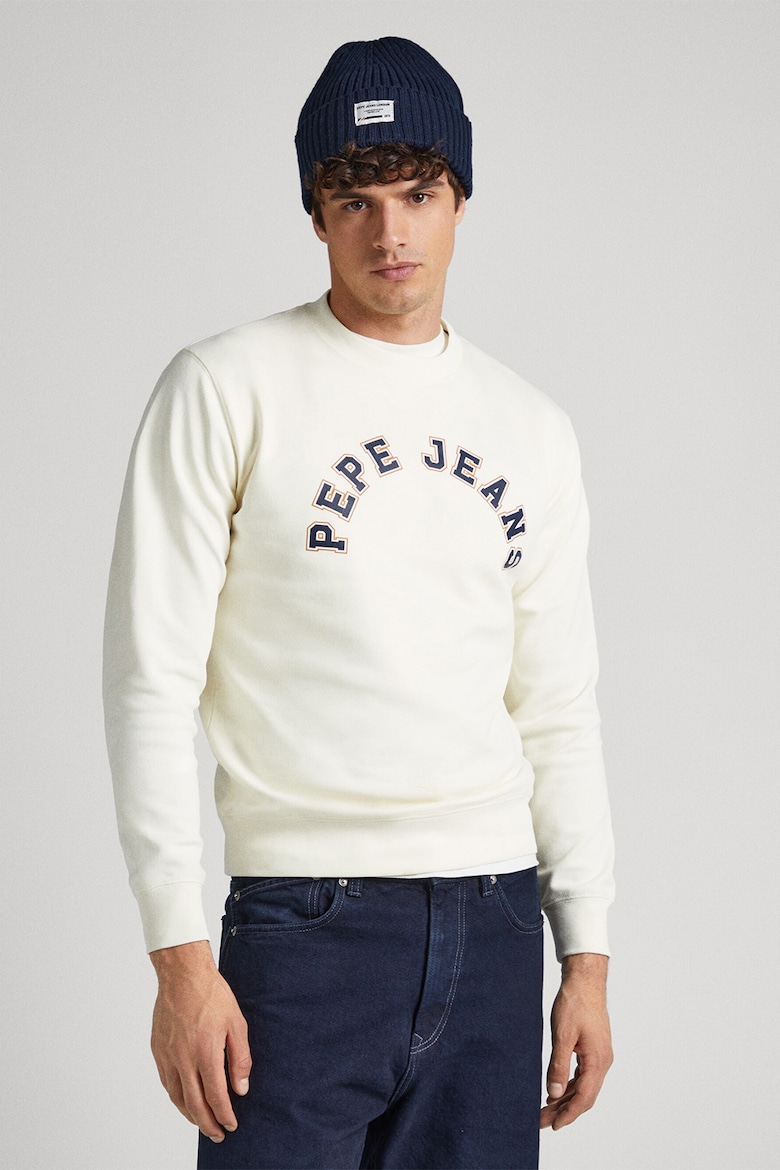 Толстовка с логотипом Pepe Jeans London, бежевый ветровка pepe jeans размер l бежевый