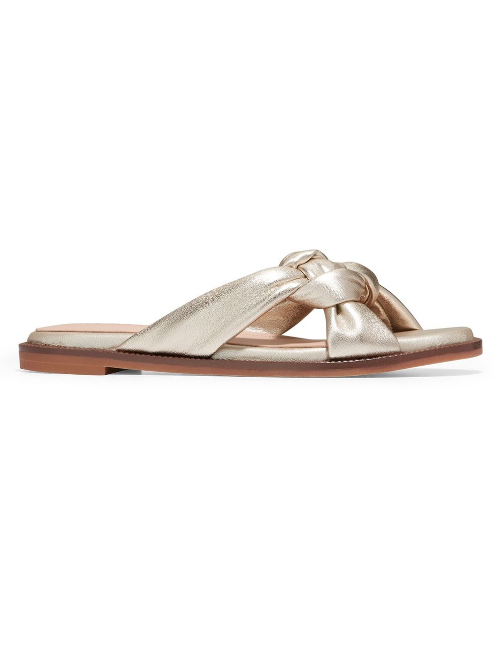 

Металлизированные кожаные сандалии Anica Lux Cole Haan, золотой