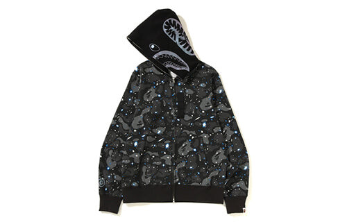

Толстовка женская BAPE Relaxed Space Camo с капюшоном на молнии, черный