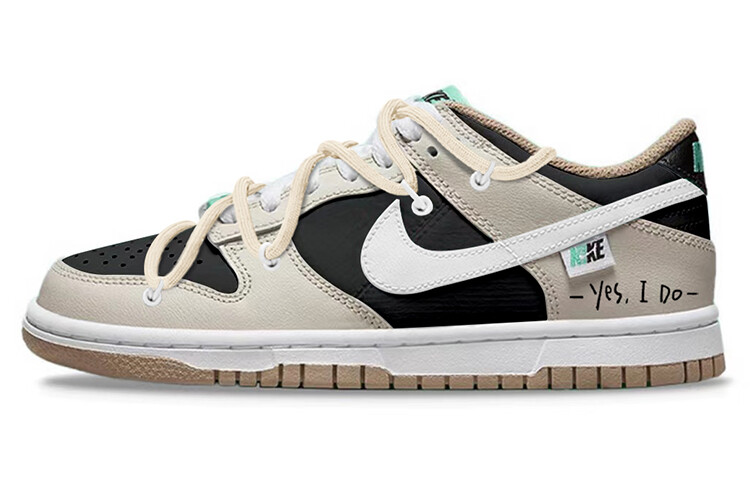 

Кроссовки Nike Dunk Skateboarding Shoes Women's Low-top Brown/Black/White, черный