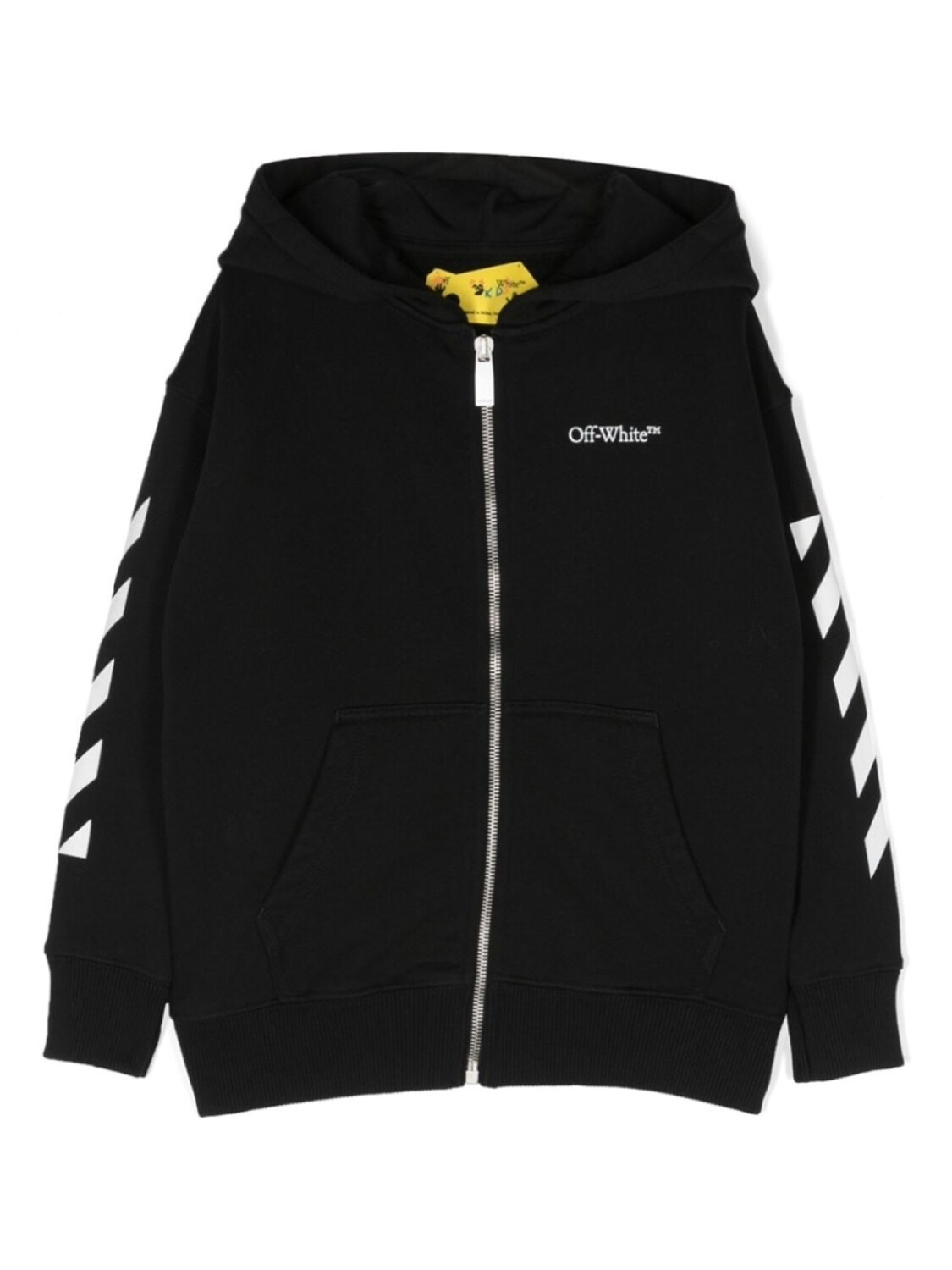 

Худи на молнии с логотипом Off-White Kids, черный