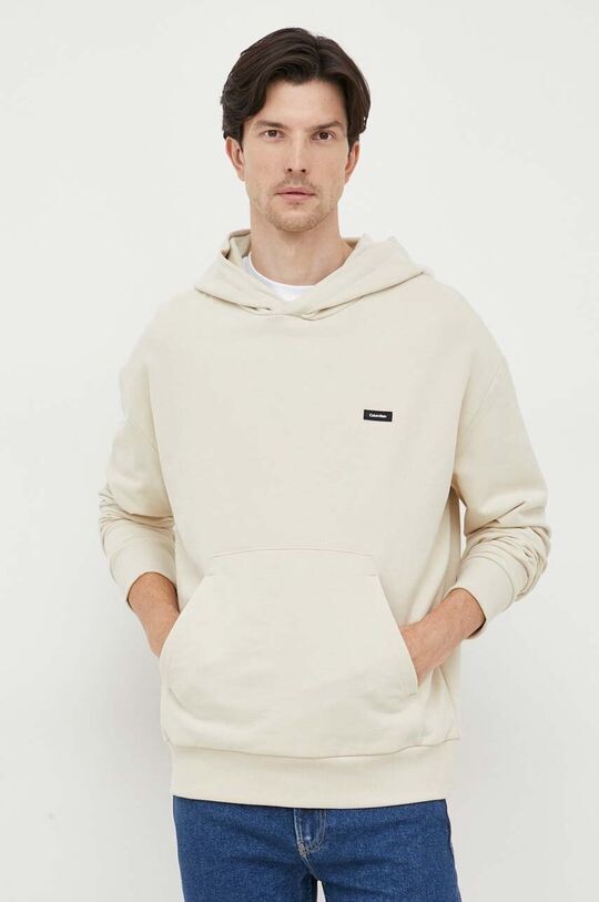 

Хлопковая толстовка Calvin Klein, бежевый