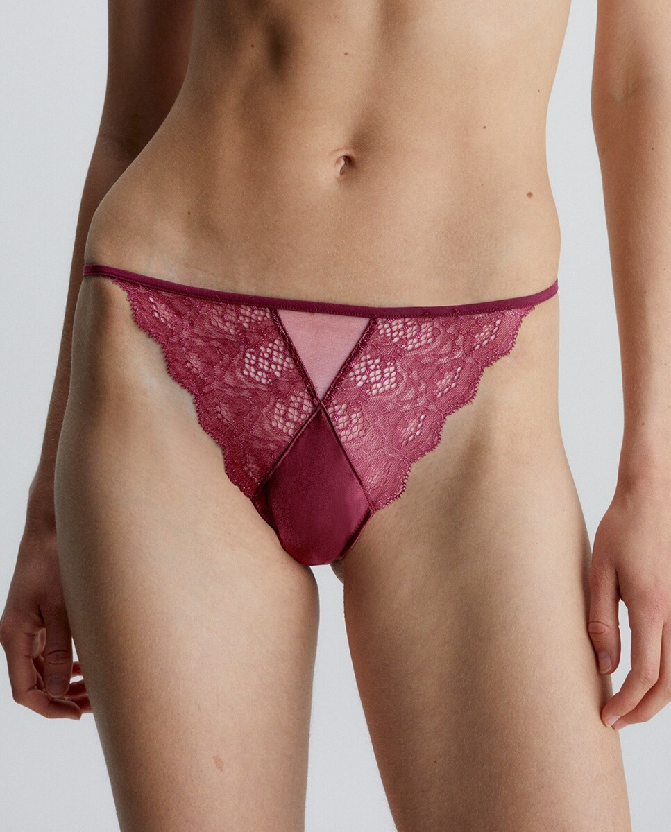 

Кружевные стринги Calvin Klein, красный