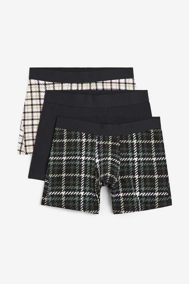 

Комплект из трех хлопковых плавок xtra life H&M, зеленый
