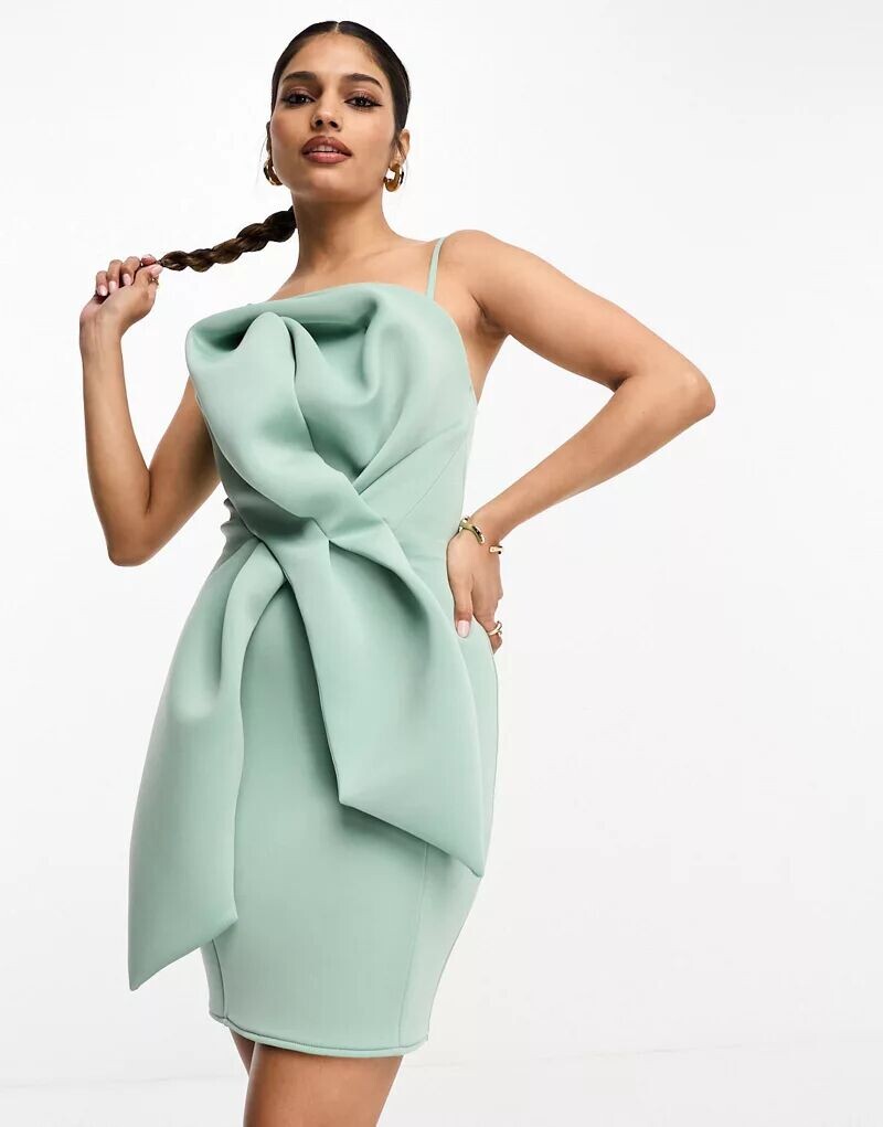 

Зеленое платье мини с корсажем ASOS