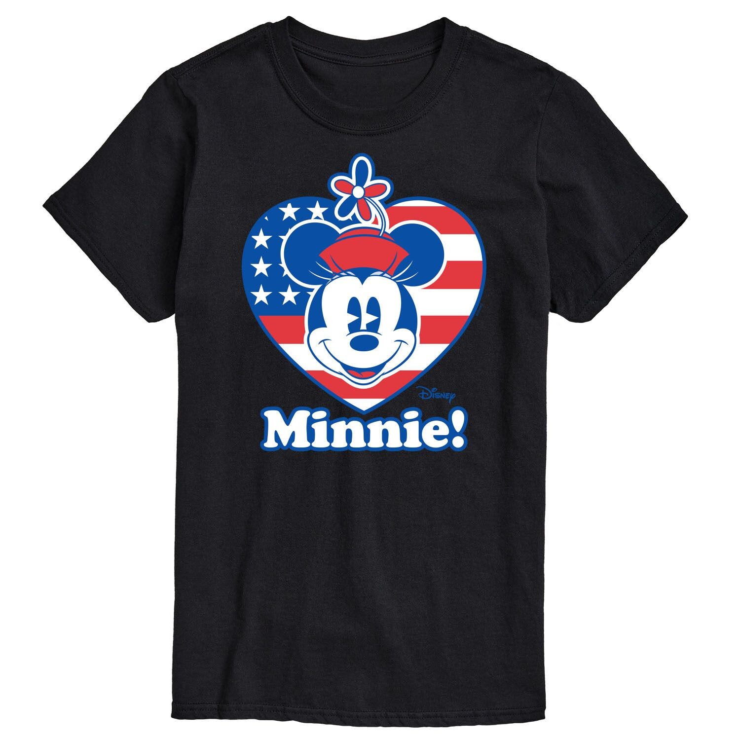 

Футболка с большим и высоким флагом Disney's Minnie Mouse в форме сердца License, черный