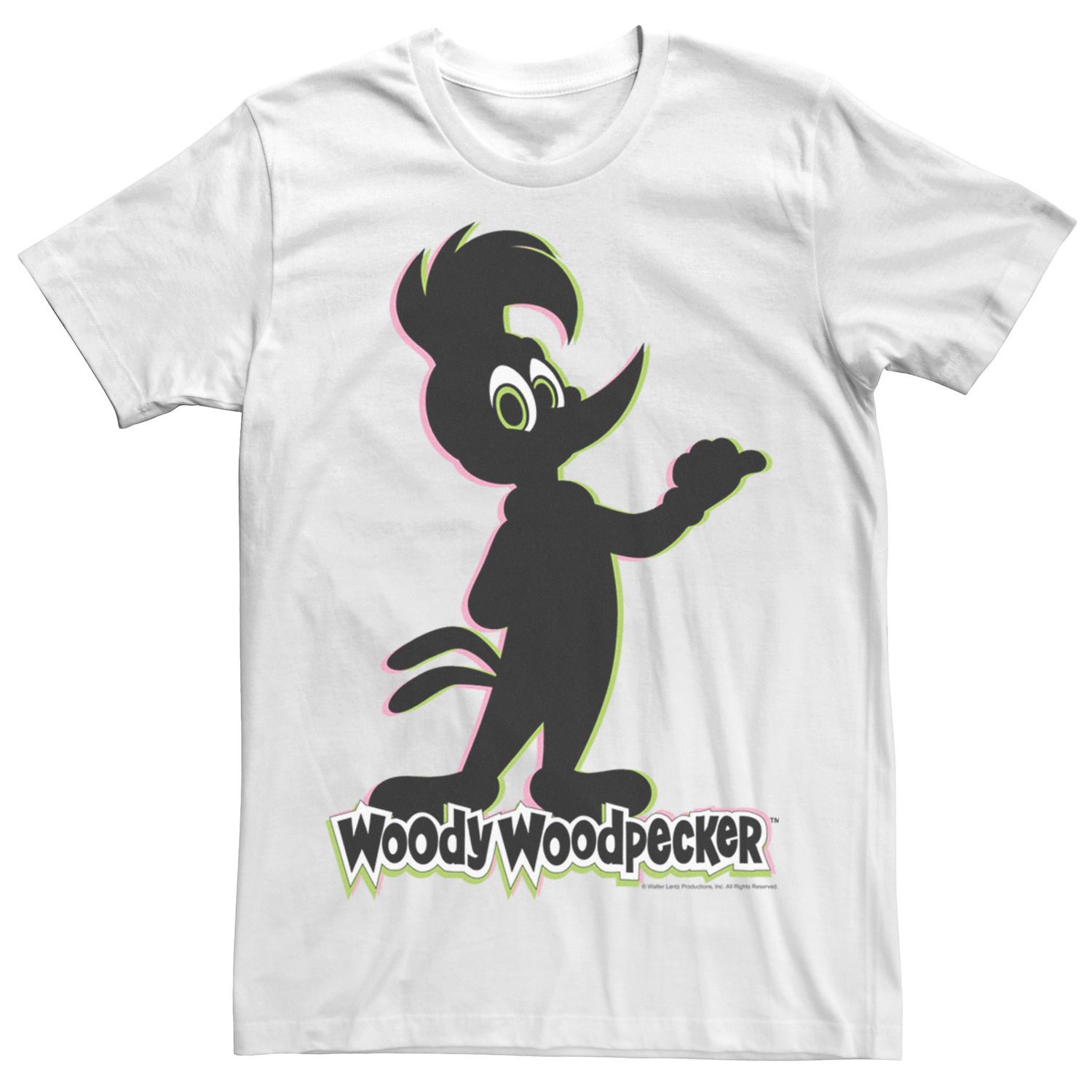 Мужская футболка с логотипом Woody Woodpecker Silhouette Licensed Character