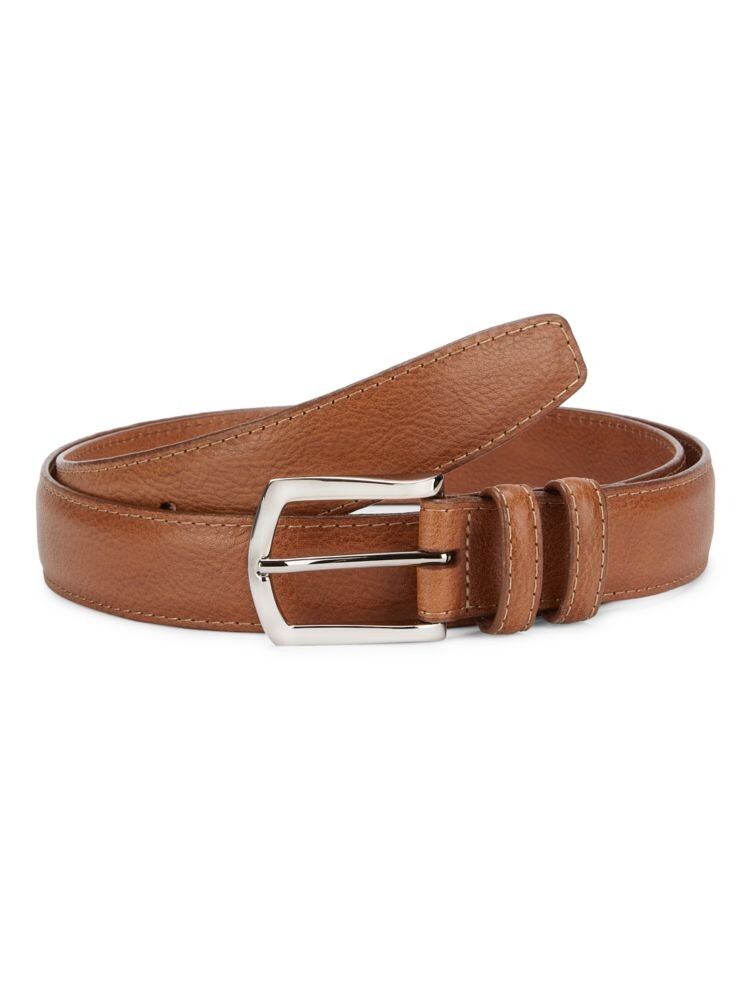 

КОЛЛЕКЦИЯ Ремень из глянцевой телячьей кожи Saks Fifth Avenue, цвет Light Brown
