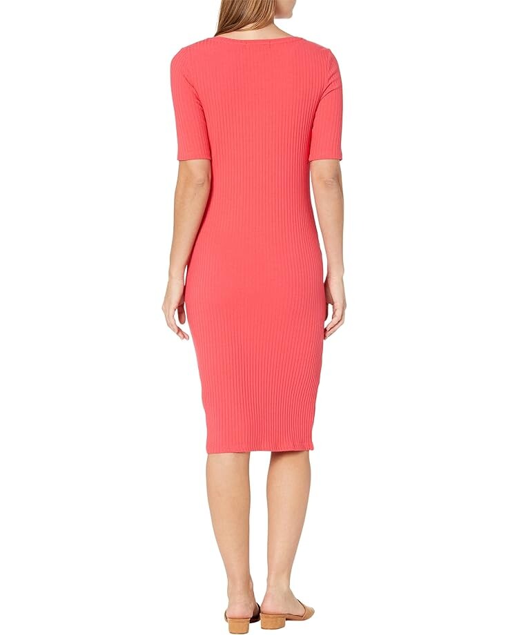 

Платье Sanctuary Scoop Neck Midi Rib Dress, цвет Island Pink