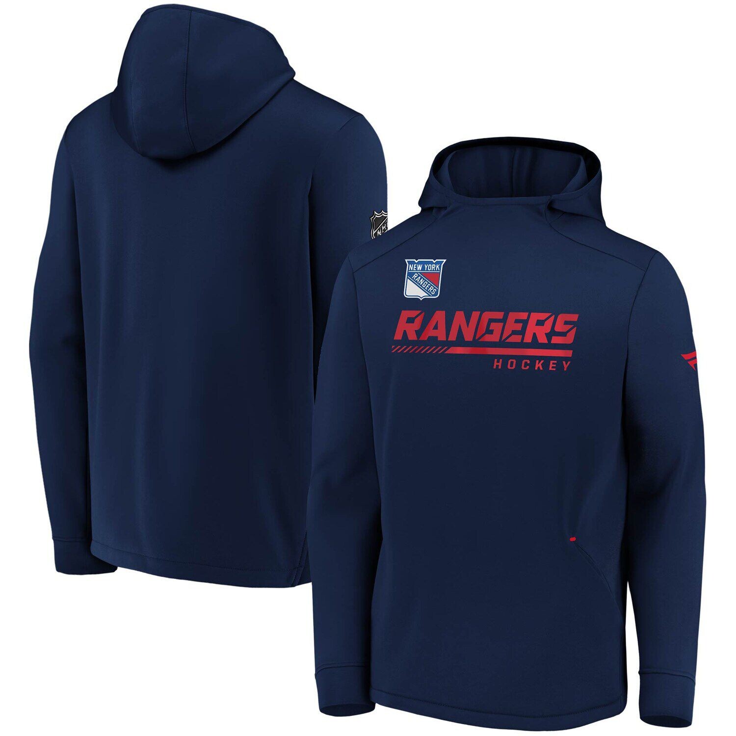 

Мужской темно-синий пуловер с капюшоном Fanatics New York Rangers Authentic Pro Locker Room