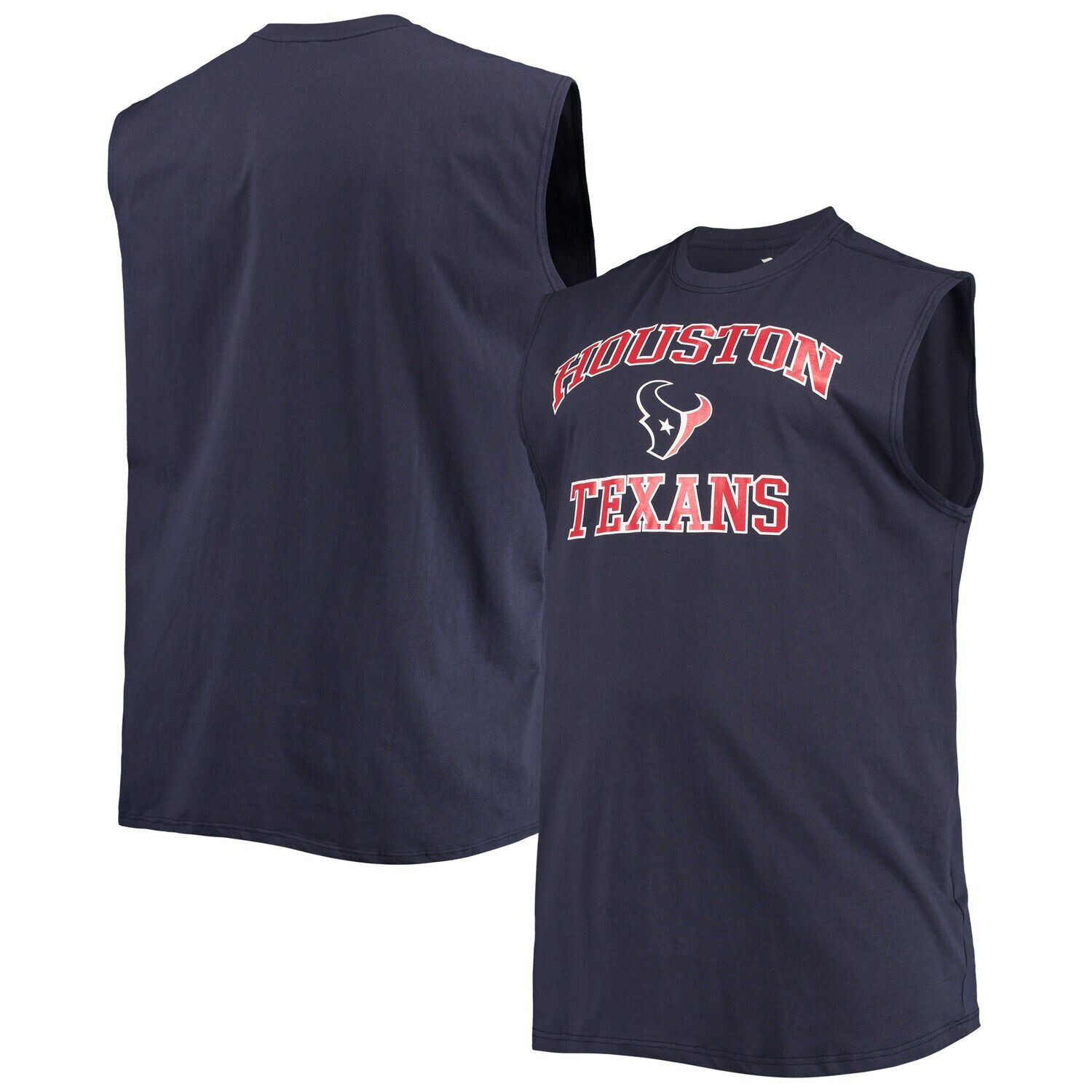 

Мужская темно-синяя майка Houston Texans Big & Tall Muscle Tank, Синий