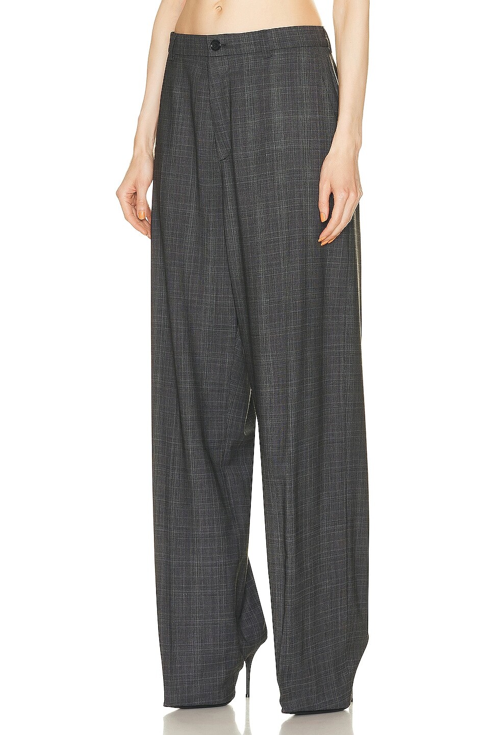 

Брюки Balenciaga Heather Prince Of Wales Tailoredashoes, серый