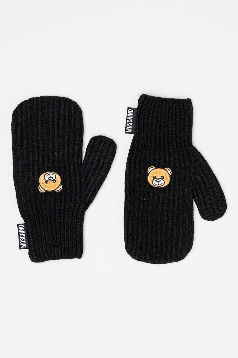 

Перчатки с шерстью Moschino, черный