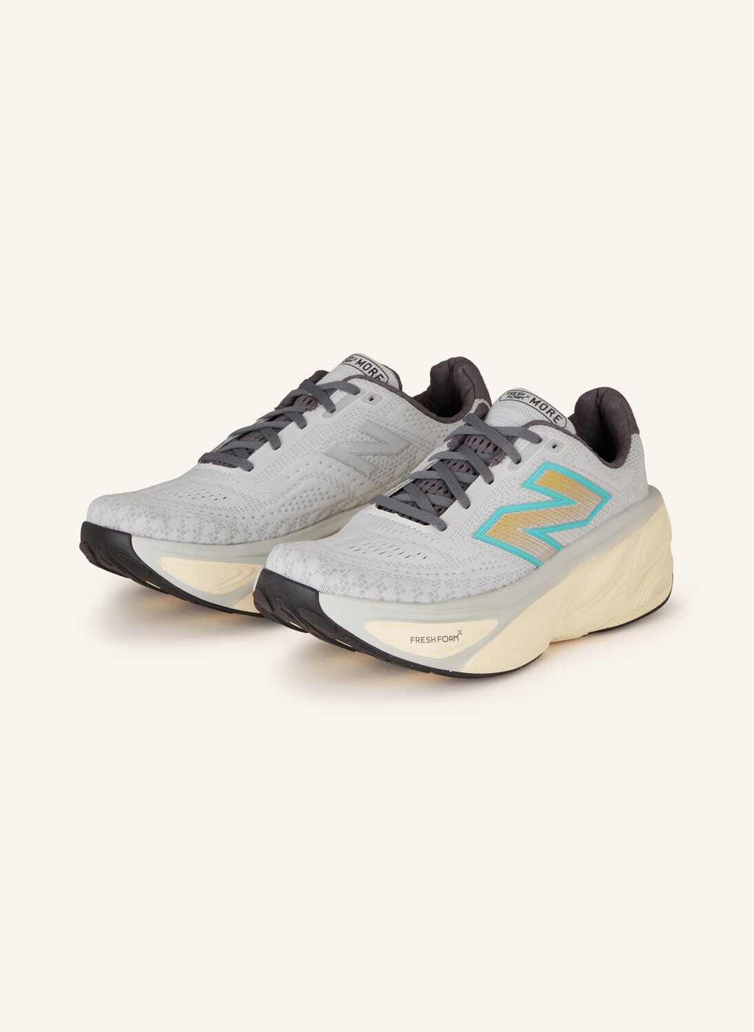 

Кроссовки fresh foam x more v5 new balance, цвет HELLGRAU/DUNKELGRAU/MINT
