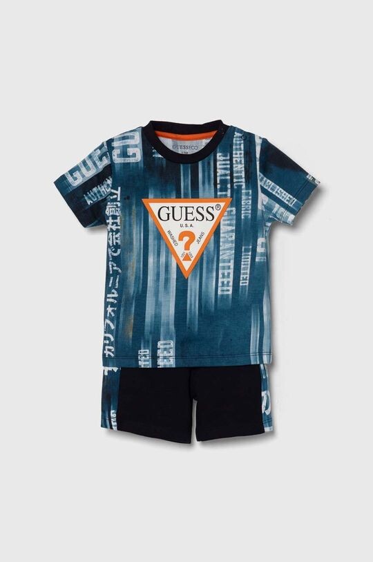 

Хлопковый костюм для новорожденных Guess, синий