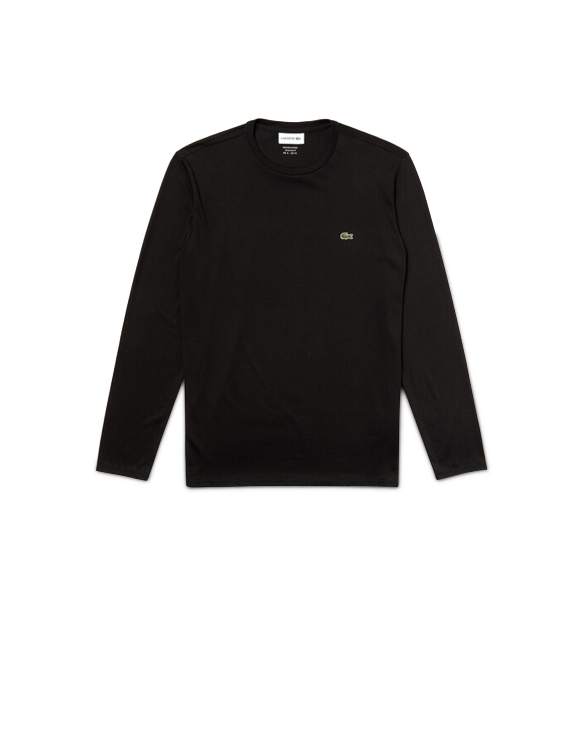 

Базовый хлопковый свитер с круглым вырезом Lacoste, цвет Nero