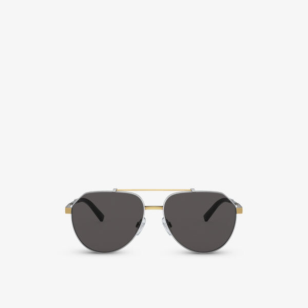 

Солнцезащитные очки dg2288 в стальной оправе Dolce & Gabbana, серебряный