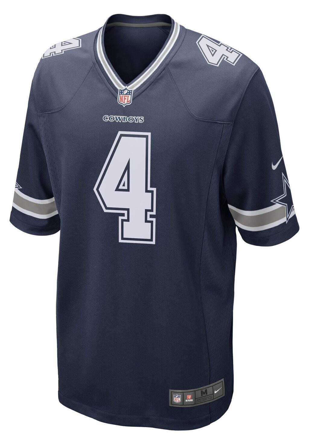 

Футболка Nike Nfl Dallas Cowboys Dak Prescott 4 Nike Home Game Jersey, Серый