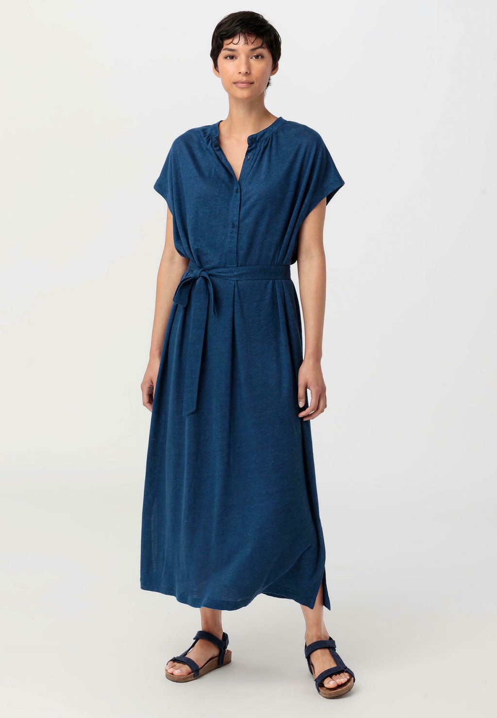 Легкое платье hessnatur, вереск синий брюки вереск размер 80 синий