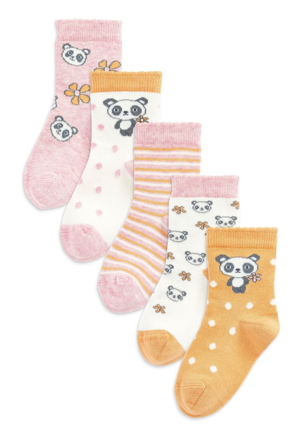

Носки 5 Pack Rich Panda Character Next, цвет pink and yellow