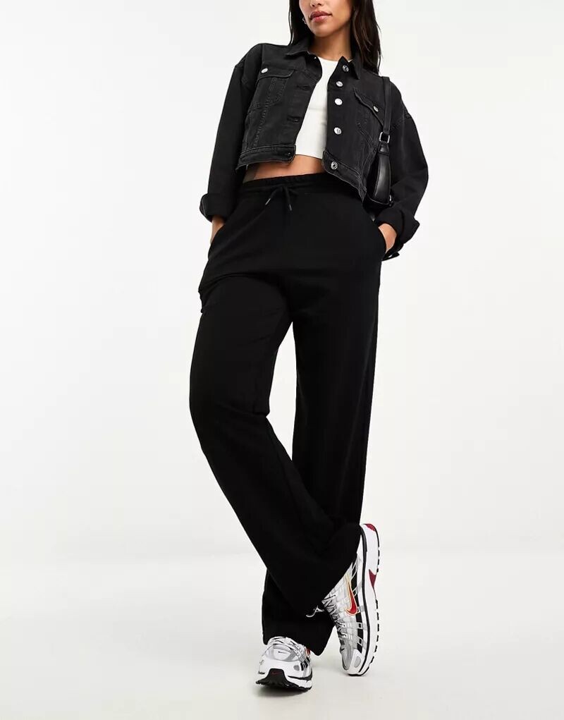 

Черные широкие джоггеры New Look