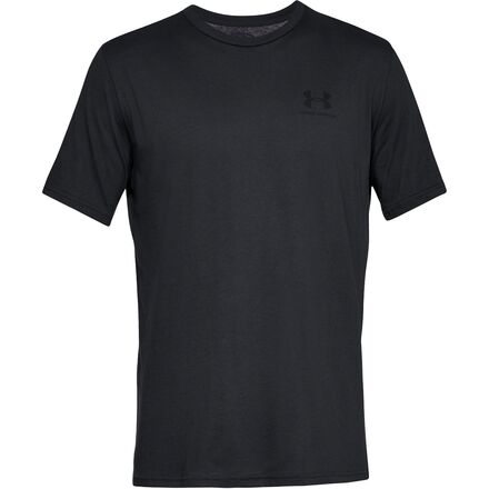 Рубашка Sportstyle с коротким рукавом и левой грудью мужская Under Armour, черный