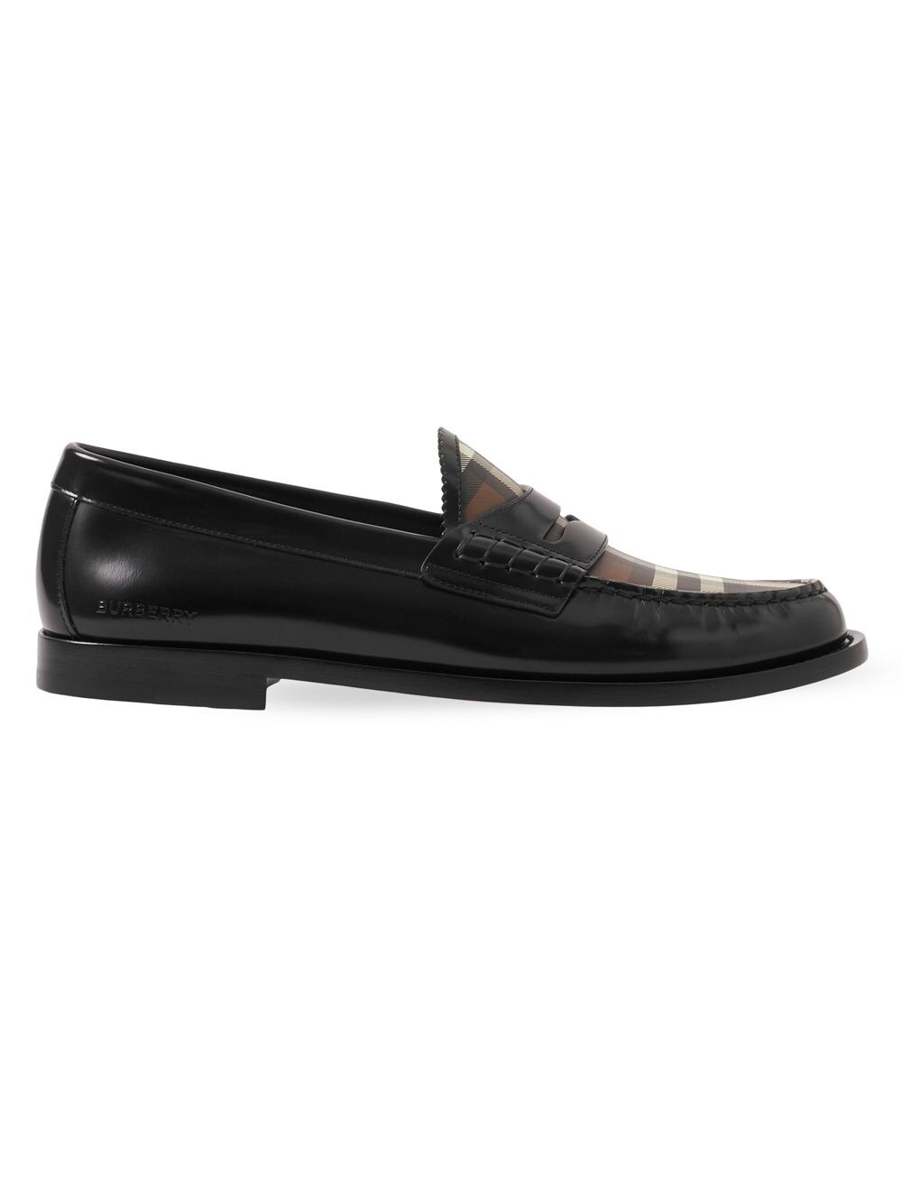 

Кожаные лоферы в клетку Shane Burberry, черный