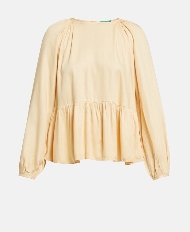 

Рубашка блузка United Colors of Benetton, цвет Champagne