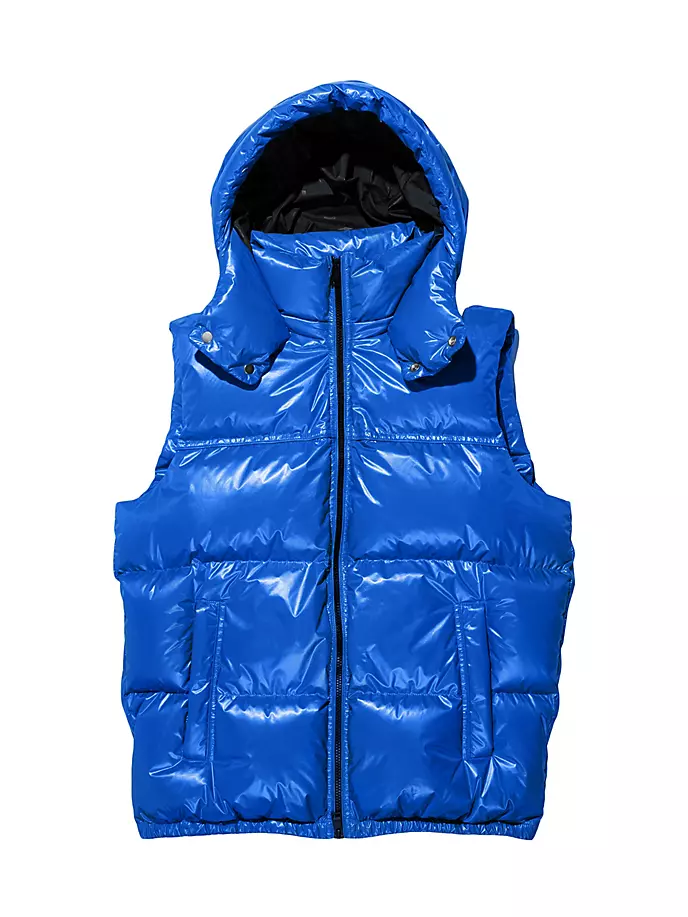 

Нейлоновый пуховый жилет Purple Brand, синий
