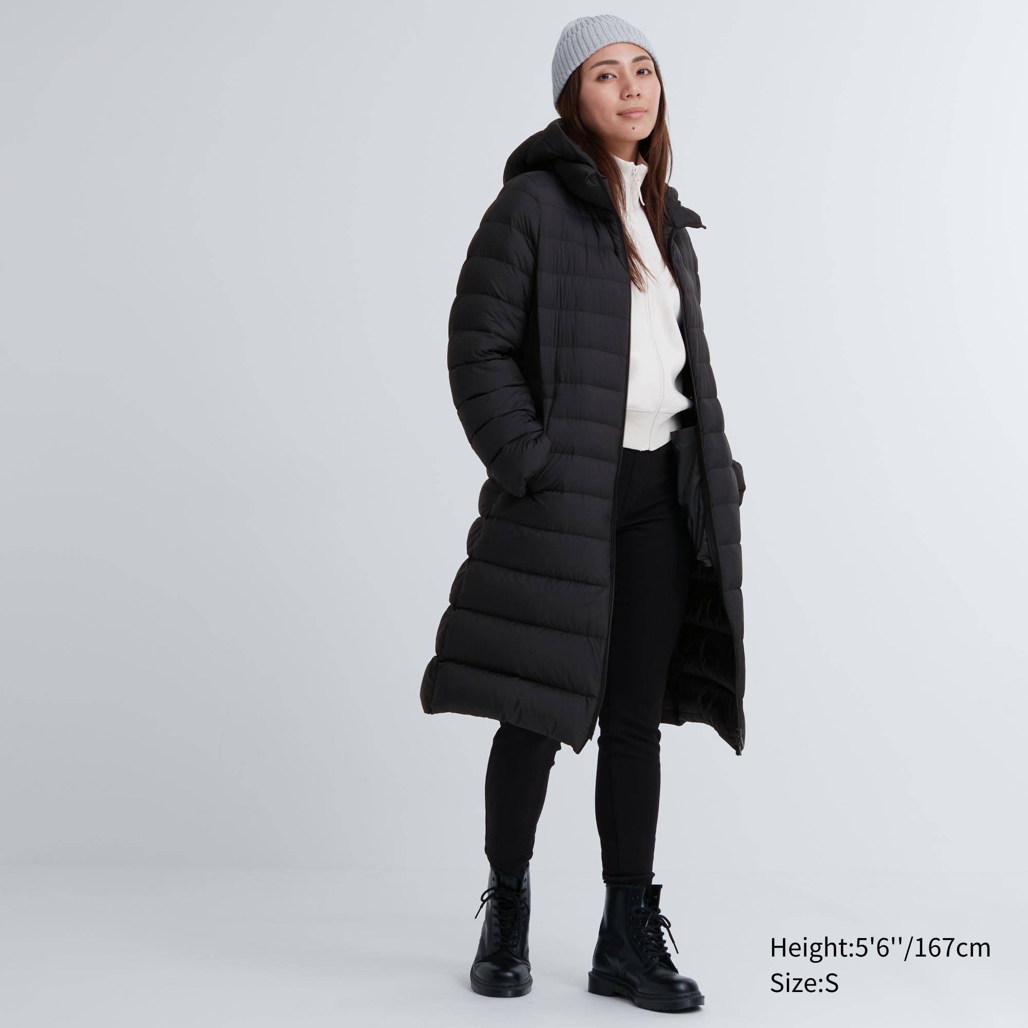 Ультралегкое длинное пуховое пальто Uniqlo, черный длинное бесшовное пуховое пальто uniqlo бежевый