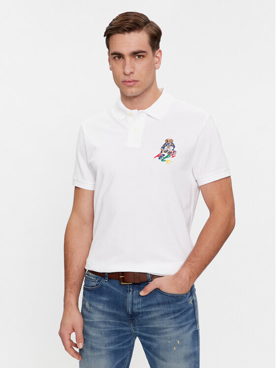 

Рубашка-поло узкого кроя Polo Ralph Lauren, белый
