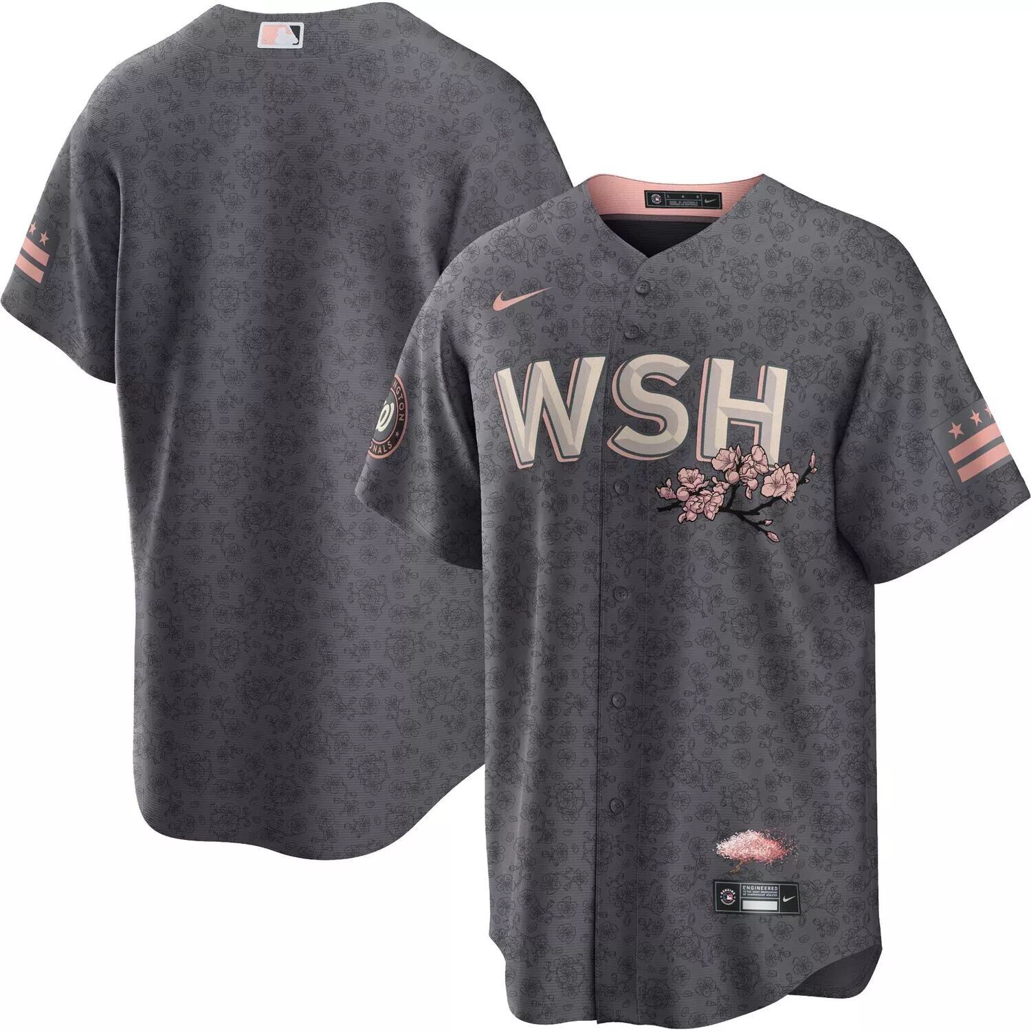 

Мужская серая майка команды Washington Nationals City Connect Replica Team Nike, Серый