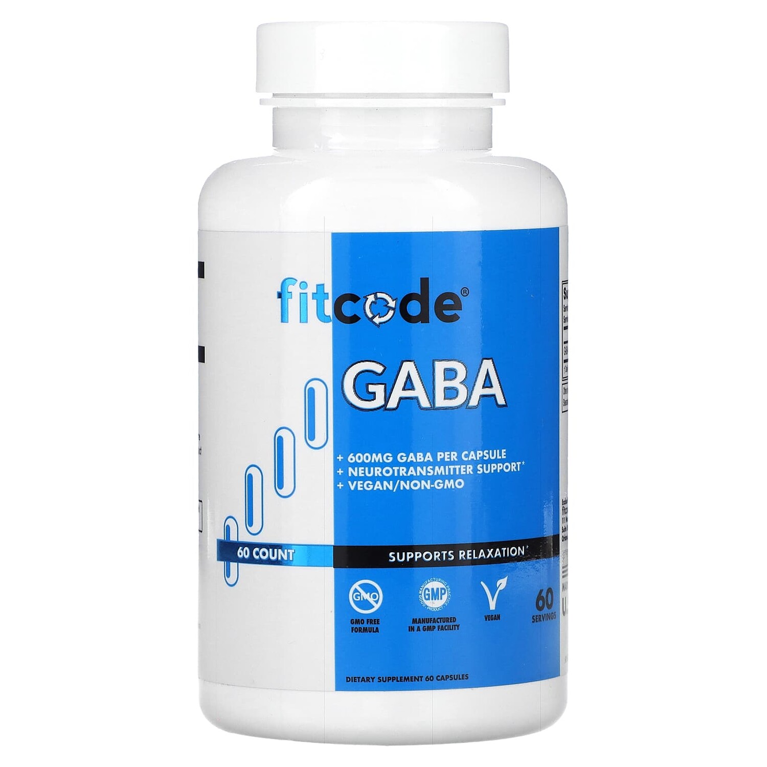 

ГАМК, 600 мг, 60 шт., FITCODE