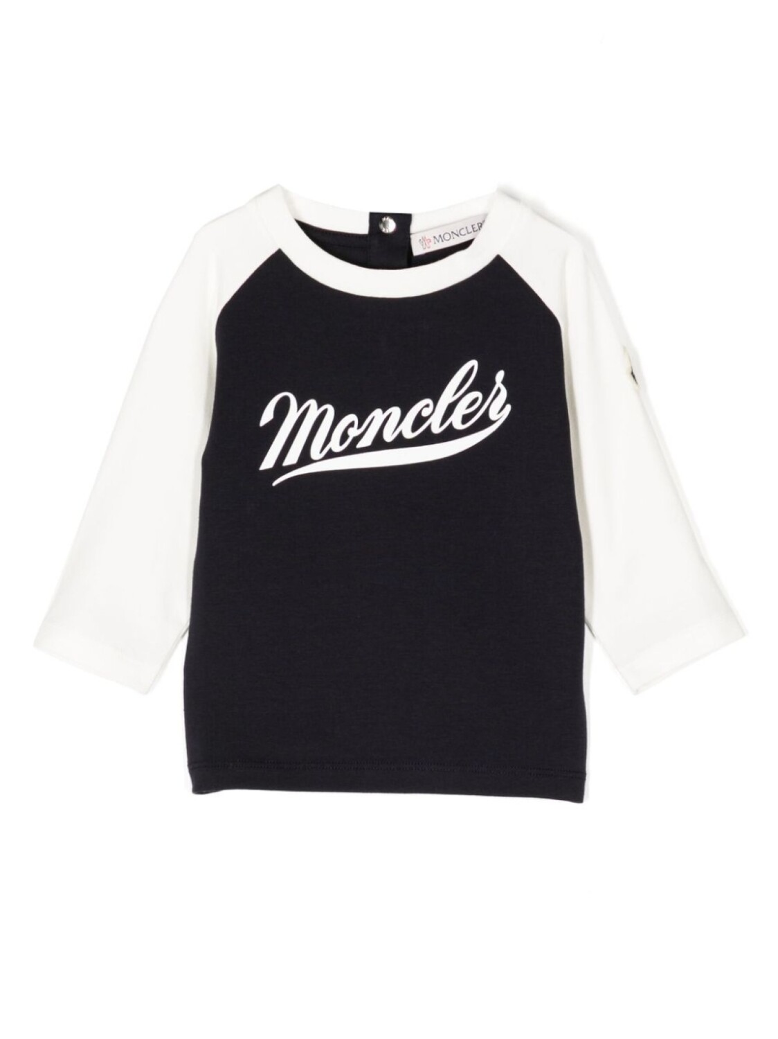 

Moncler Enfant футболка с рукавами реглан и логотипом, белый