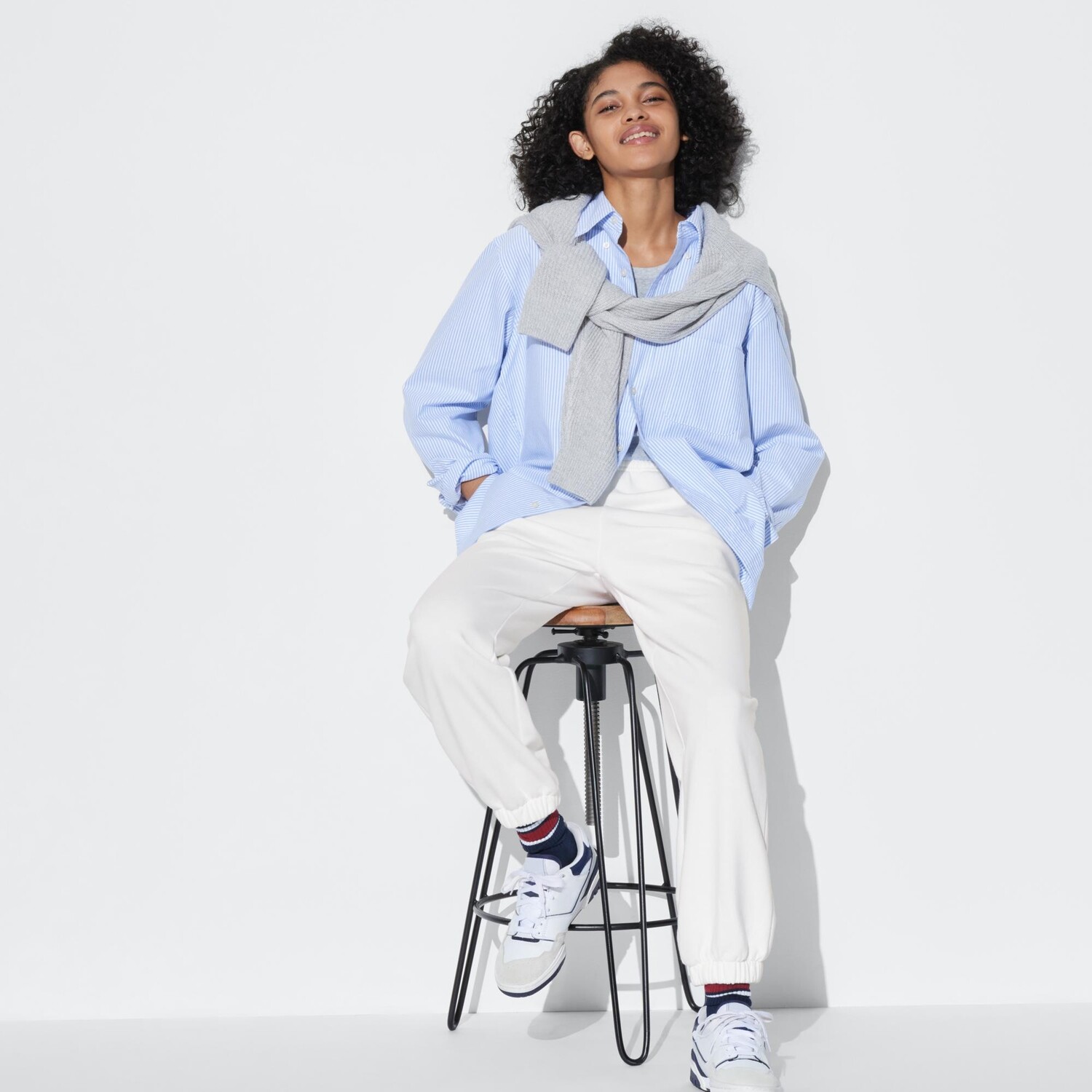 

Спортивные штаны (стандартная длина 65-67 см) можно подобрать. UNIQLO, белый