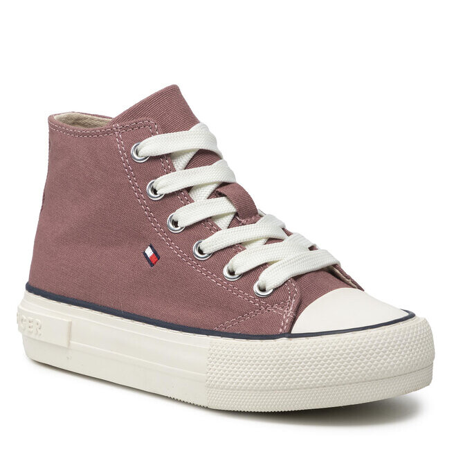 

Сапоги Tommy Hilfiger HighTop Lace-Up, розовый