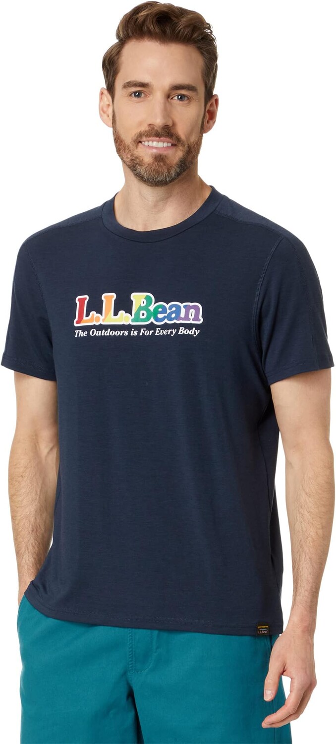 

Повседневная футболка SunSmart с коротким рукавом и графикой L.L.Bean, цвет LLBean Rainbow Logo